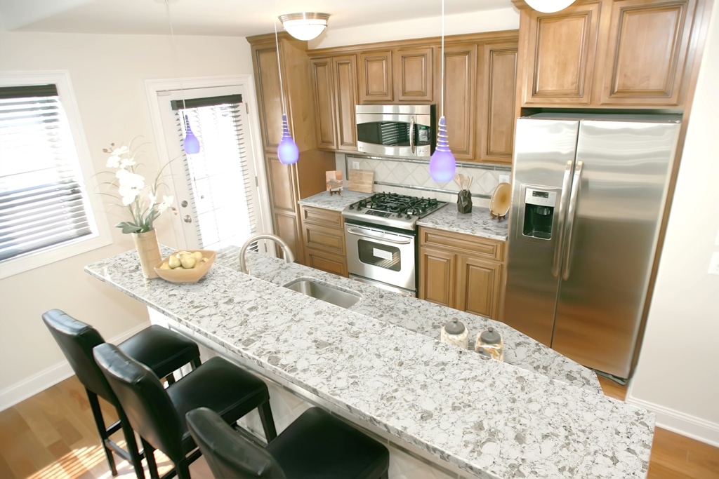 Alaska White kitchen countertop